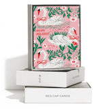 Red Cap Cards - Holiday Swans greeting card