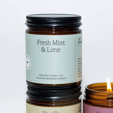 Fontana Candle Co. - Fresh Mint & Lime Beeswax & Essential Oil Jar Candle