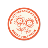 Wild Child Brand - Wildflowers Sticker | Retro 70s Lyric Flower Vinyl Decal