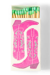 Color Box Design & Letterpress - Pink Cowgirl Boots | Fun & Fancy Safety Matches