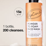 UpCircle USA - Powder-to-Foam Face Wash with Upcycled Willow Bark + Papaya