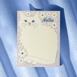 Bromstad Printing Co. - Negative Space Floral Cat - Risograph A2 Notepad