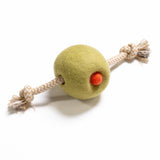 Awoo - Pimento Olive Felt & Rope Tug Toy