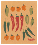 Ecologie - Chili Peppers Swedish Dishcloth