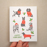 Kindred Letterpress - Dog Christmas Card | Letterpress Holiday Card