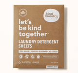 Kind Laundry - Laundry Detergent Sheets Travel Pack - Fragrance Free 6 Load