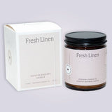 Fontana Candle Co. - Fresh Linen Essential Oil Beeswax Jar Candle: Non-Toxic