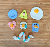 Howdy Ceramics - Periwinkle Smiley Face Magnet | Fridge Magnet | Cute Ceramic