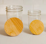 Bamboo Switch - Bamboo Mason Jar Lid | Wide Mouth | Summer Bestseller
