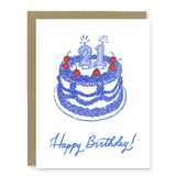 Kindred Letterpress - 21st Birthday Cake Card | Letterpress Birthday Card