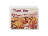 Red Cap Cards - Desert thank you greeting card
