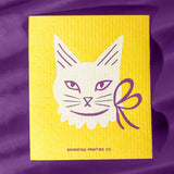 Bromstad Printing Co. - Ribbon Cat - Swedish Dishcloth