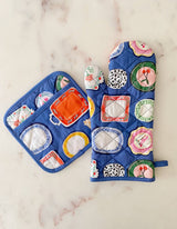 Idlewild Co. - Dinner Plates Cotton Oven Mitt + Pot Holder Set