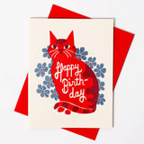Bromstad Printing Co. - Happy Birth-day - Risograph Card
