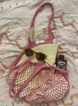Sun Freckled Studio - French Market Bag, Reusable Grocery Bag, Mesh Produce Bag