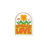 Wild Child Brand - Spread Love Sticker | Retro Flower Power Positivity Decal