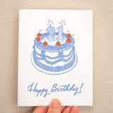 Kindred Letterpress - 21st Birthday Cake Card | Letterpress Birthday Card
