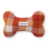 The Foggy Dog - Pumpkin Spice Plaid Fall Flannel Dog Squeaky Toy