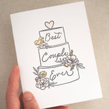 Kindred Letterpress - Best Couple Wedding Cake Card | Letterpress Wedding Card