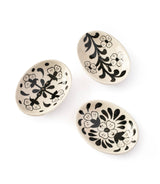 Matr Boomie Fair Trade - Lalita Soap Dish, Catch All Tray - Hand Painted Black, White