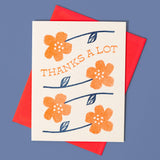 Bromstad Printing Co. - Thanks A Lot Flowers - Risograph Greeting Card
