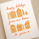 Kindred Letterpress - Gingerbread House Holiday Card | Letterpress Holiday Card