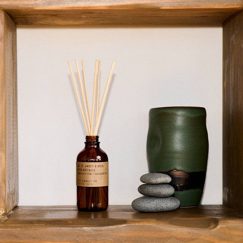 P.F. Candle Co. - Amber & Moss - 3.5 oz Reed Diffuser