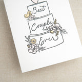 Kindred Letterpress - Best Couple Wedding Cake Card | Letterpress Wedding Card