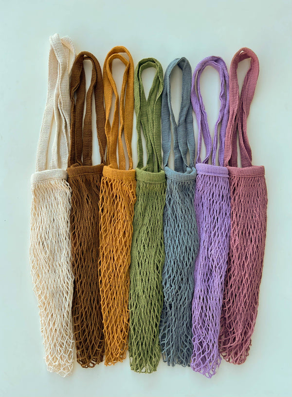 Sun Freckled Studio - French Market Bag, Reusable Grocery Bag, Mesh Produce Bag