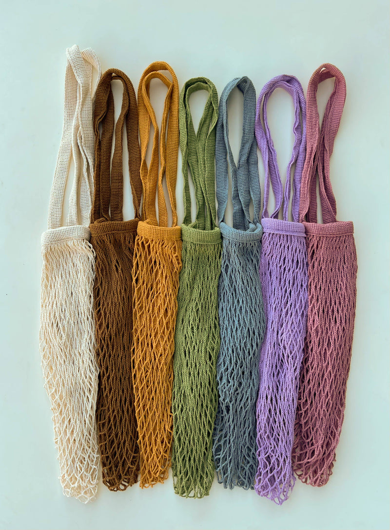 Sun Freckled Studio - French Market Bag, Reusable Grocery Bag, Mesh Produce Bag