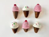 Wool Jamboree - Wool Felted Ice Cream Cone Cat Toy