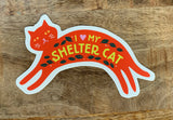 Fresh Fish - I Love My Shelter Cat Bumper Sticker / Vinyl Decal