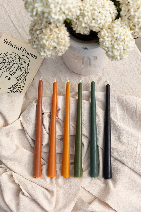 Cave Glow Studio - Sunrise Beeswax Taper-Set of 3