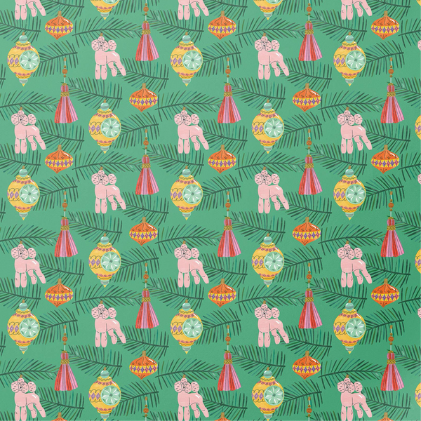 Red Cap Cards - Christmas Poodle Holiday Wrapping Paper
