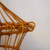 Vintage 1970s Wicker Cage Plant Holder