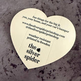 The Silver Spider - Oat milk Heart Sticker restaurant bakery gifts Coffee shop