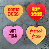 The Silver Spider - Oat milk Heart Sticker restaurant bakery gifts Coffee shop