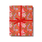 Red Cap Cards - Peace and Love Amaryllis holiday wrapping paper