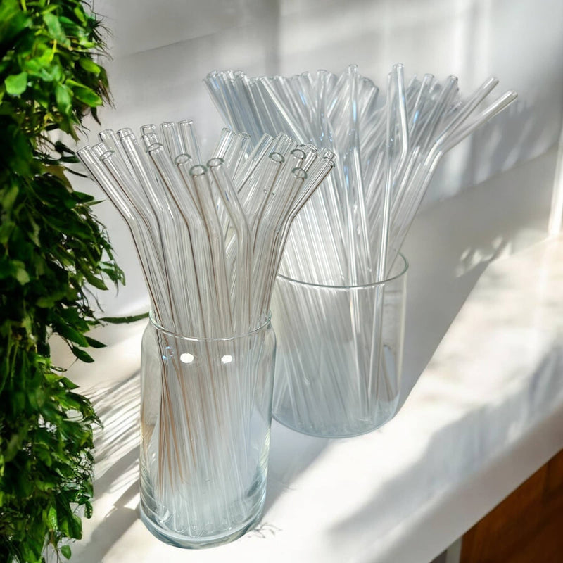 Bamboo Switch - Glass Bent Top Straw | 9 inch and 11 inch
