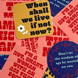 The Silver Spider - When shall we live if not now Shirley Jackson Sticker book