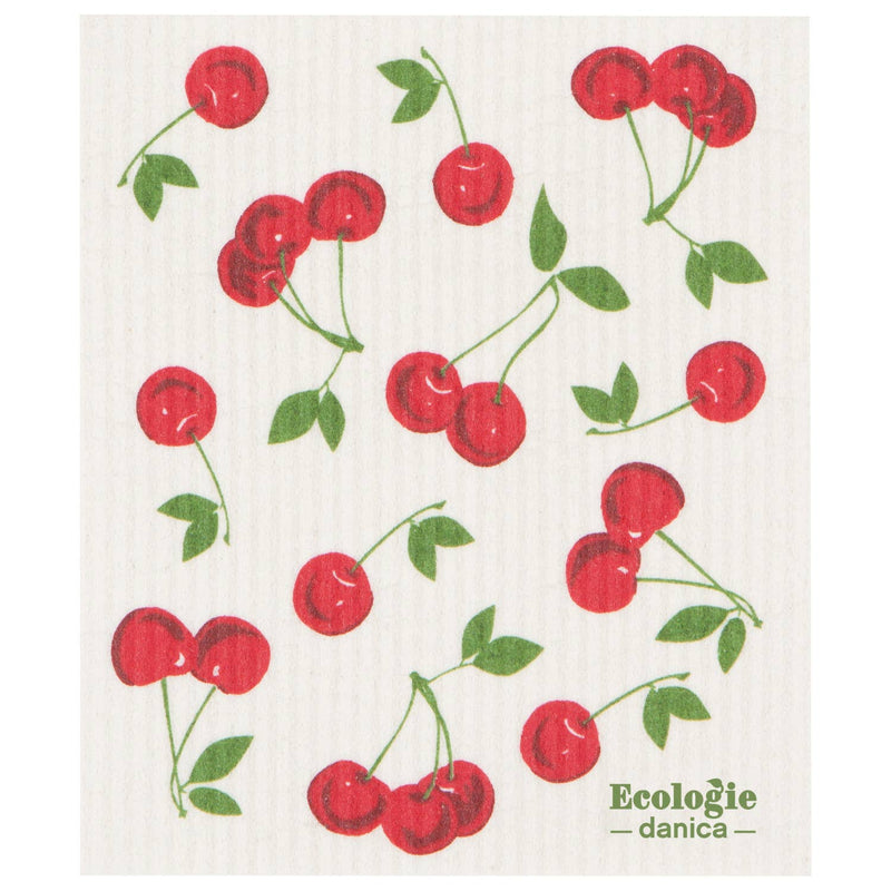 Ecologie - Cherries Swedish Dishcloth