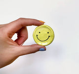 Howdy Ceramics - Chartreuse Smiley Face Magnet | Fridge Magnet | Cute Ceramic