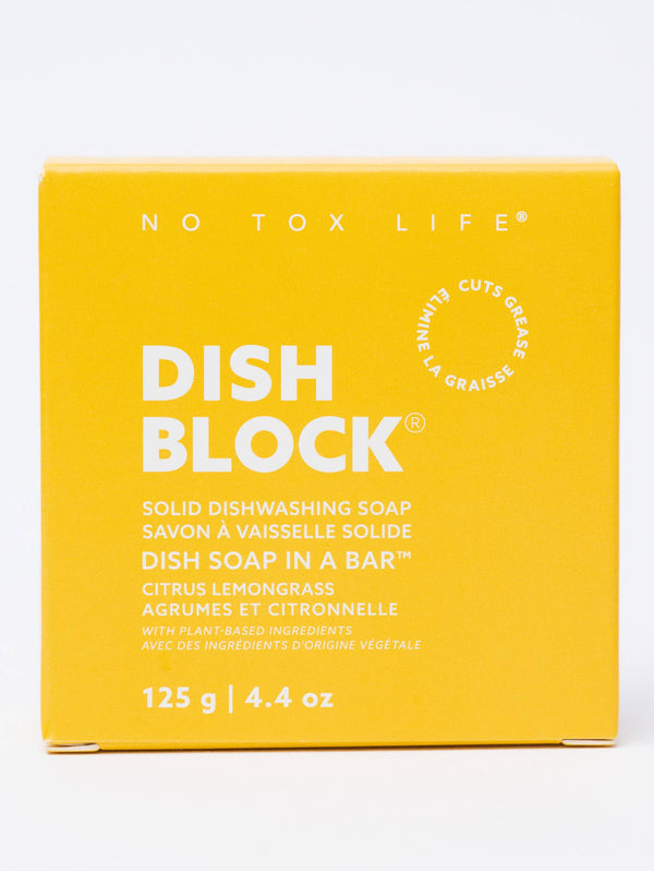 No Tox Life - DISH BLOCK® solid dish soap bar - Citrus Lemongrass - No Tox Life