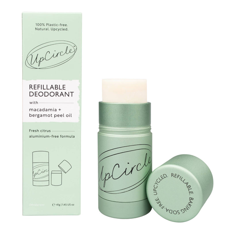 UpCircle USA - Plastic free Summer Refillable Deodorant with Macadamia + Bergamot