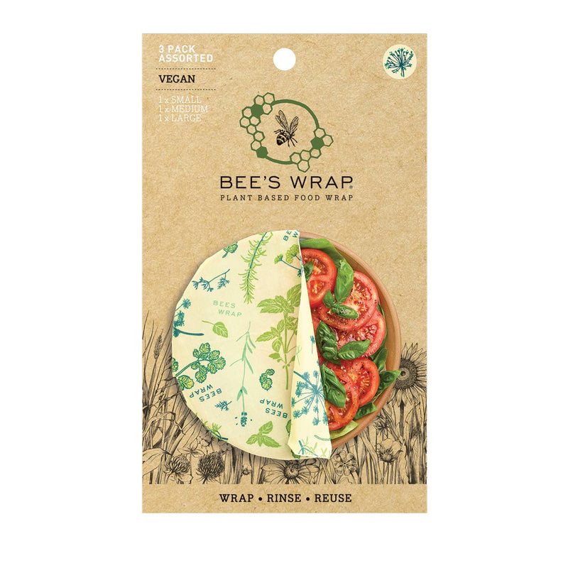 Bee's Wrap - Plant-Based Assorted 3 Pack - Herb Garden