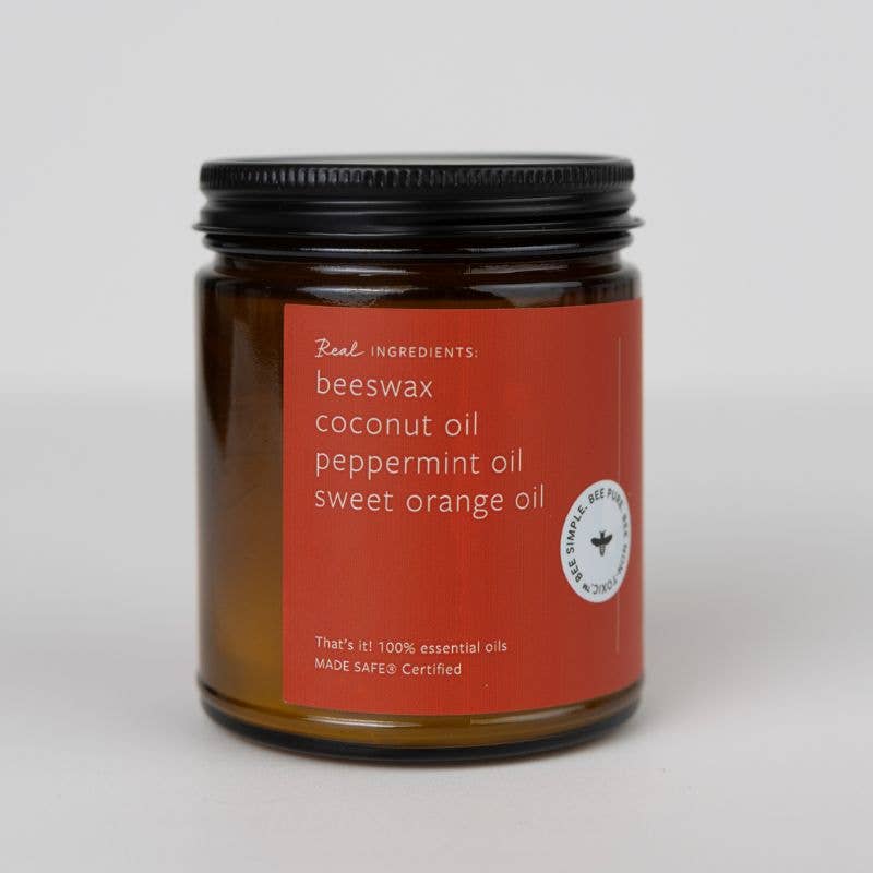 Fontana Candle Co. - Peppermint Twist Essential Oil Beeswax Jar Candle: Non-Toxic