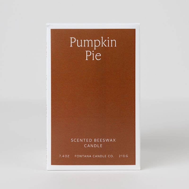 Fontana Candle Co. - Pumpkin Pie Essential Oil Beeswax Jar Candle: Non-Toxic