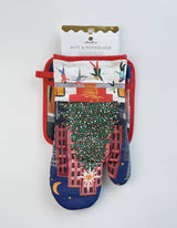 Idlewild Co. - Rockefeller Cotton Oven Mitt + Pot Holder Set