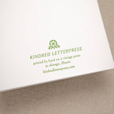 Kindred Letterpress - 40th Birthday Cake Card | Letterpress Birthday Card