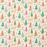 Red Cap Cards - Holly Jolly Trees Holiday Wrapping Paper